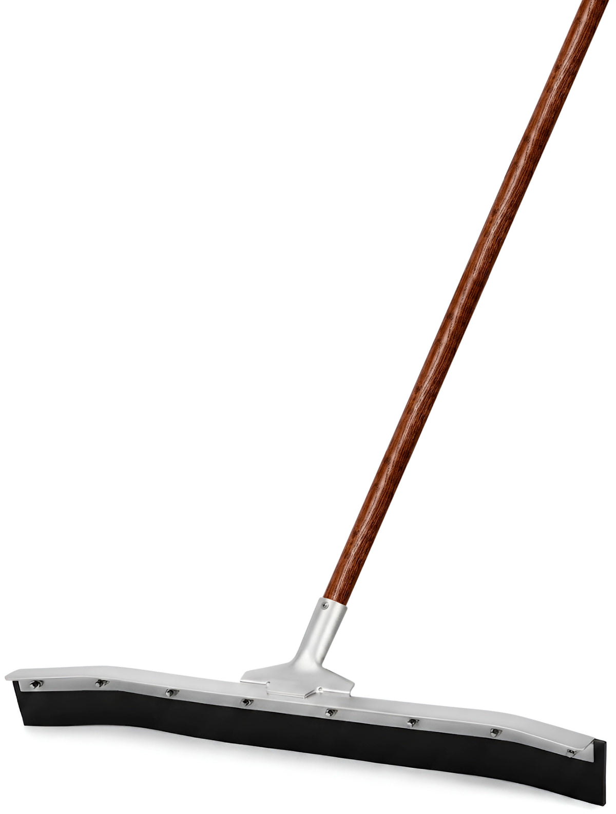 DSV Curved Floor Squeegee, 24’’ Rubber Blade Garage Squeegee, 57'' Tapered Wood Handle, Asphalt Squeegee for Floor, Garage, Concrete, Asphalt and Tile