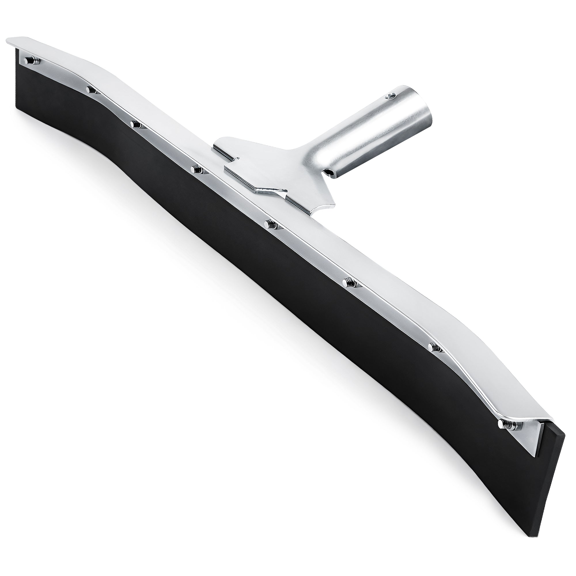DSV Standard Curved Floor Squeegee 24’’, Rubber Blade Garage Squeegee, Taper Pole Connection - Handle Sold Separately for Tiles, Concrete and Asphalt