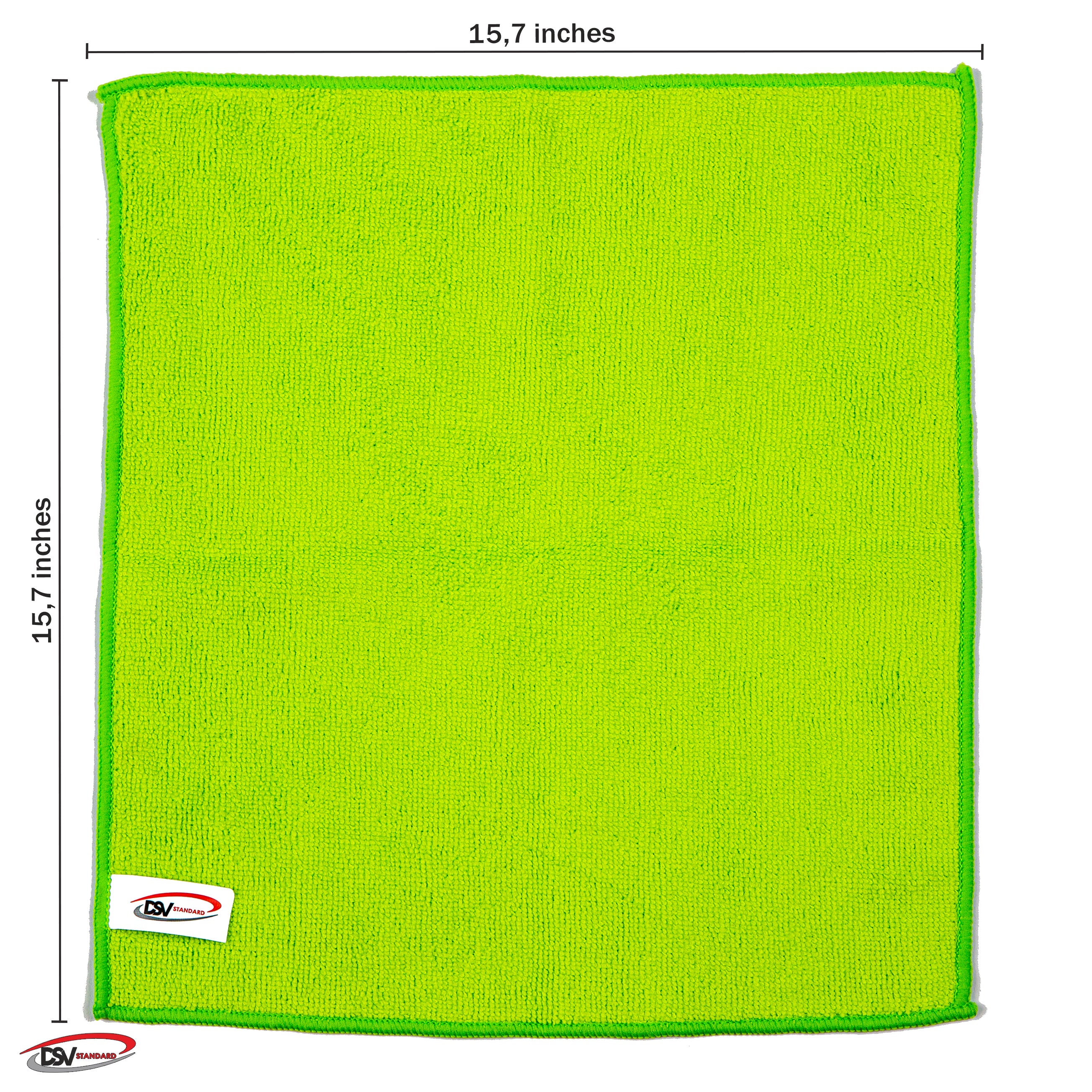 DSV Standard Microfiber Cleaning Cloth,Pack of 24 |Green & Orange| Size:11.8" x 13.8" | Super Absorbent Reusable Wash Clothes for Car House Window Cleaner & Screen Cloth