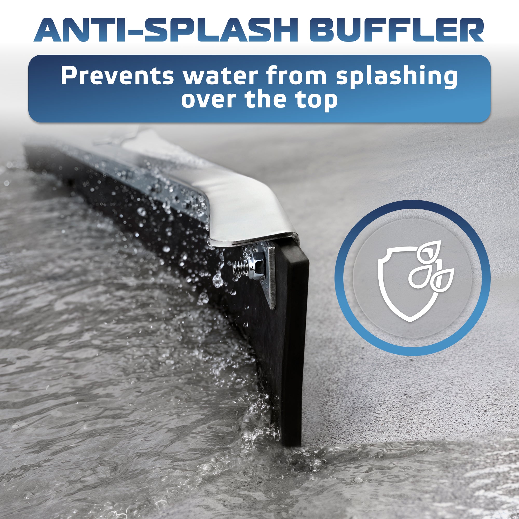 DSV Standard Curved Floor Squeegee 24’’, Rubber Blade Garage Squeegee, Taper Pole Connection - Handle Sold Separately for Tiles, Concrete and Asphalt