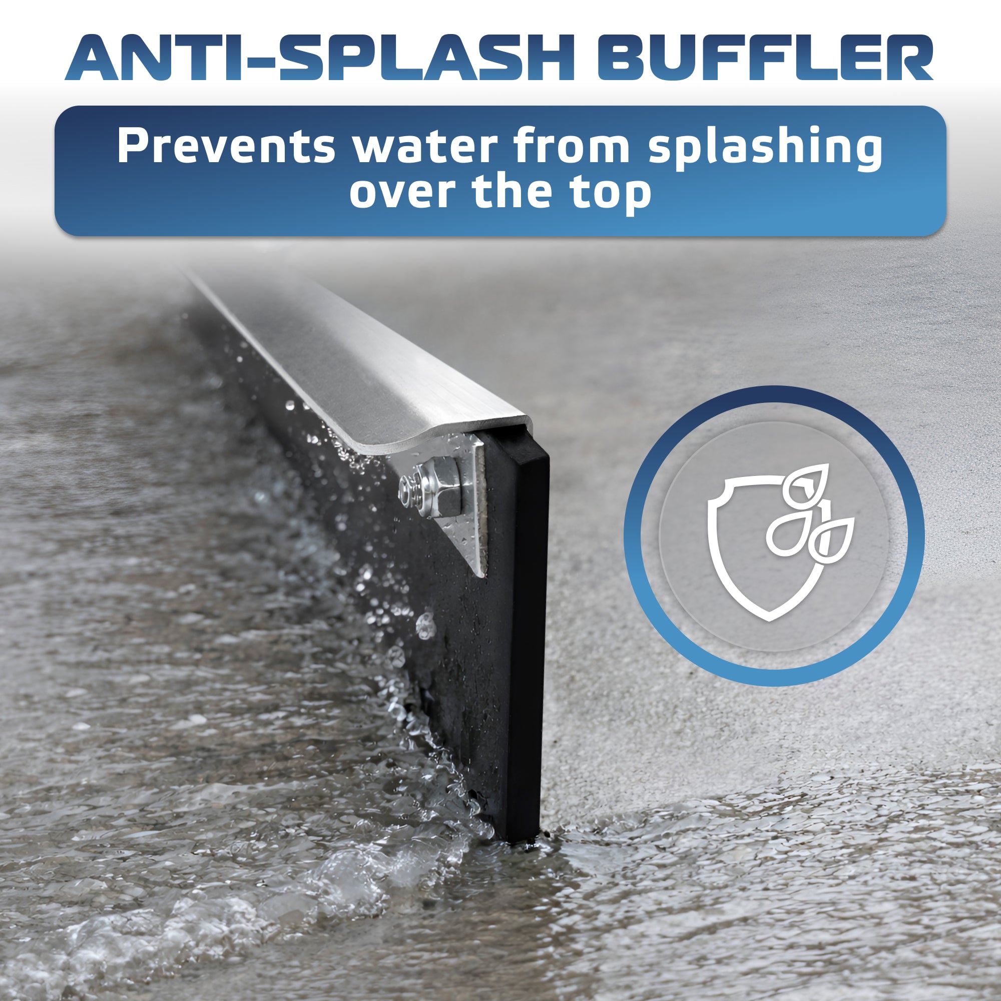 DSV Standard Garage Floor Squeegee 18’’, Neoprene Blade Asphalt Squeegee, Taper Pole Connection - Handle Sold Separately for Tiles, Concrete and Asphalt