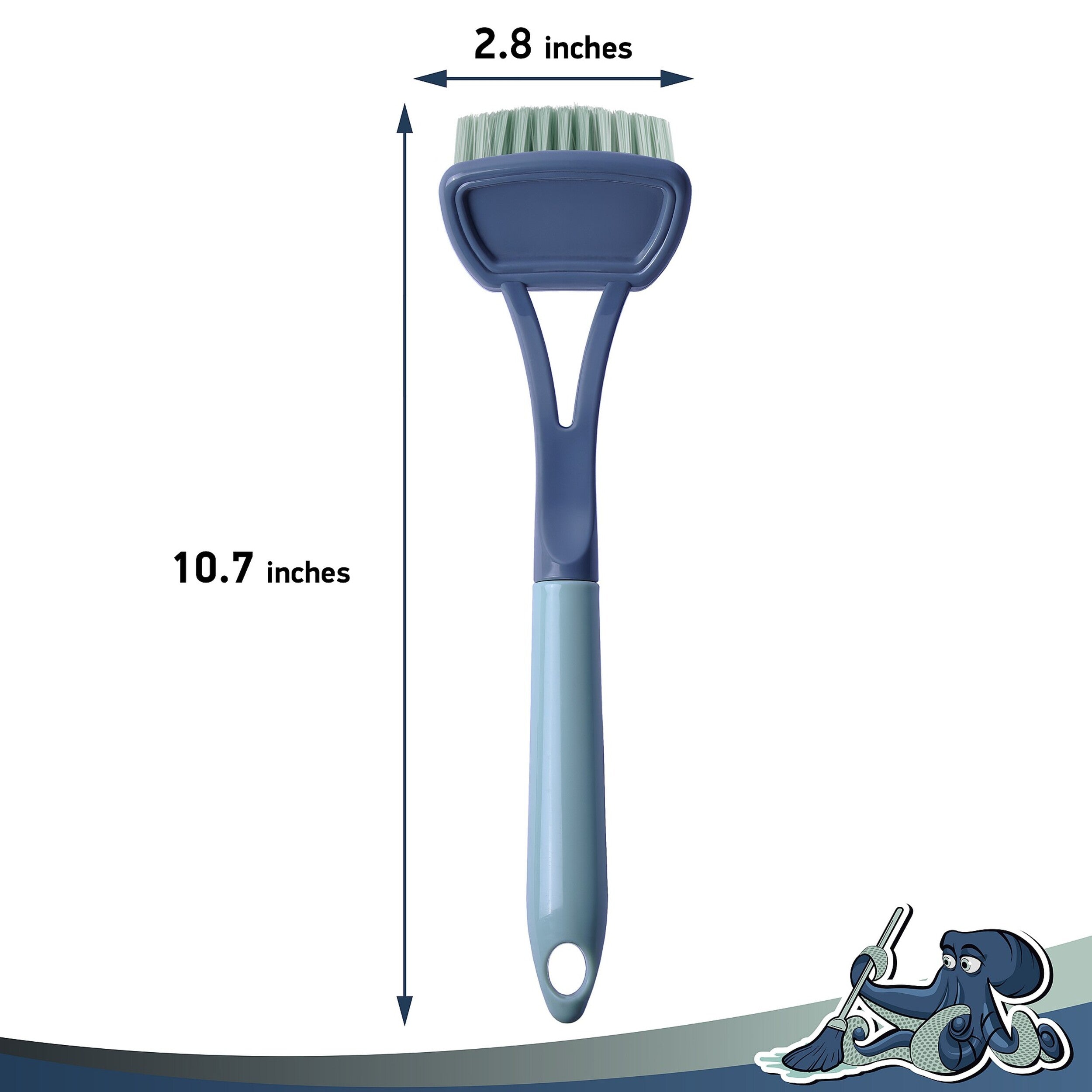 DSV Standard Scrubber Brush Dish for Kitchen with Stiff, Durable Bristles - Kitchen Sink Cleaning, Scrubbing Brush for Pots, Pans - Kitchen Dish Brush with Long Handle, 1 Pack
