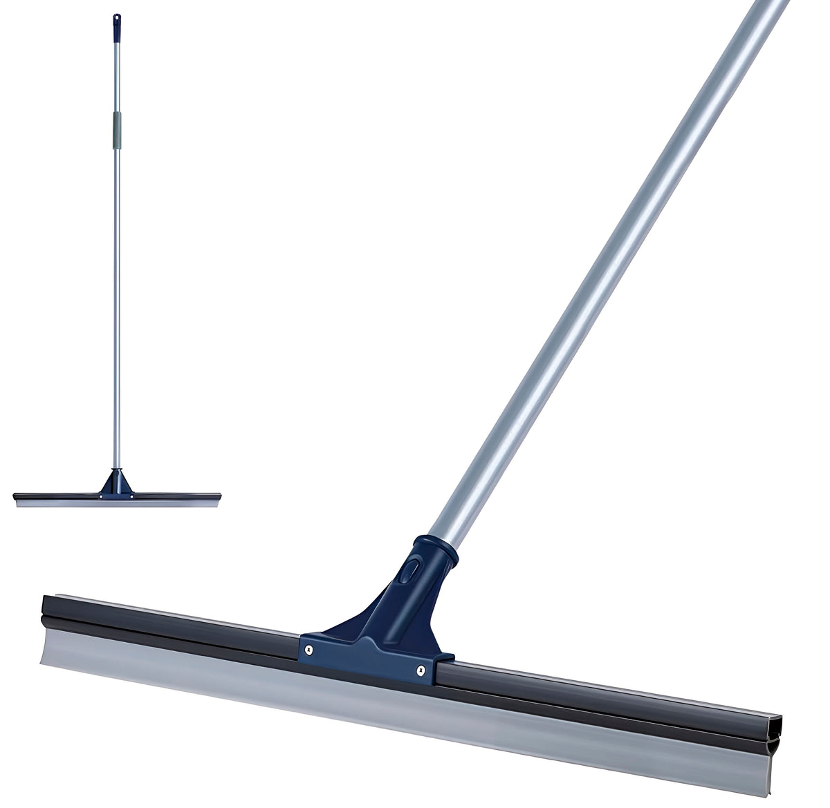 DSV Professional Floor Squeegee for Concrete Floor, 24" Large Floor Squeegee Broom for Floor, Heavy Duty Floor Squeegee for Tile Floor with 51.5" Handle for Garage, Deck