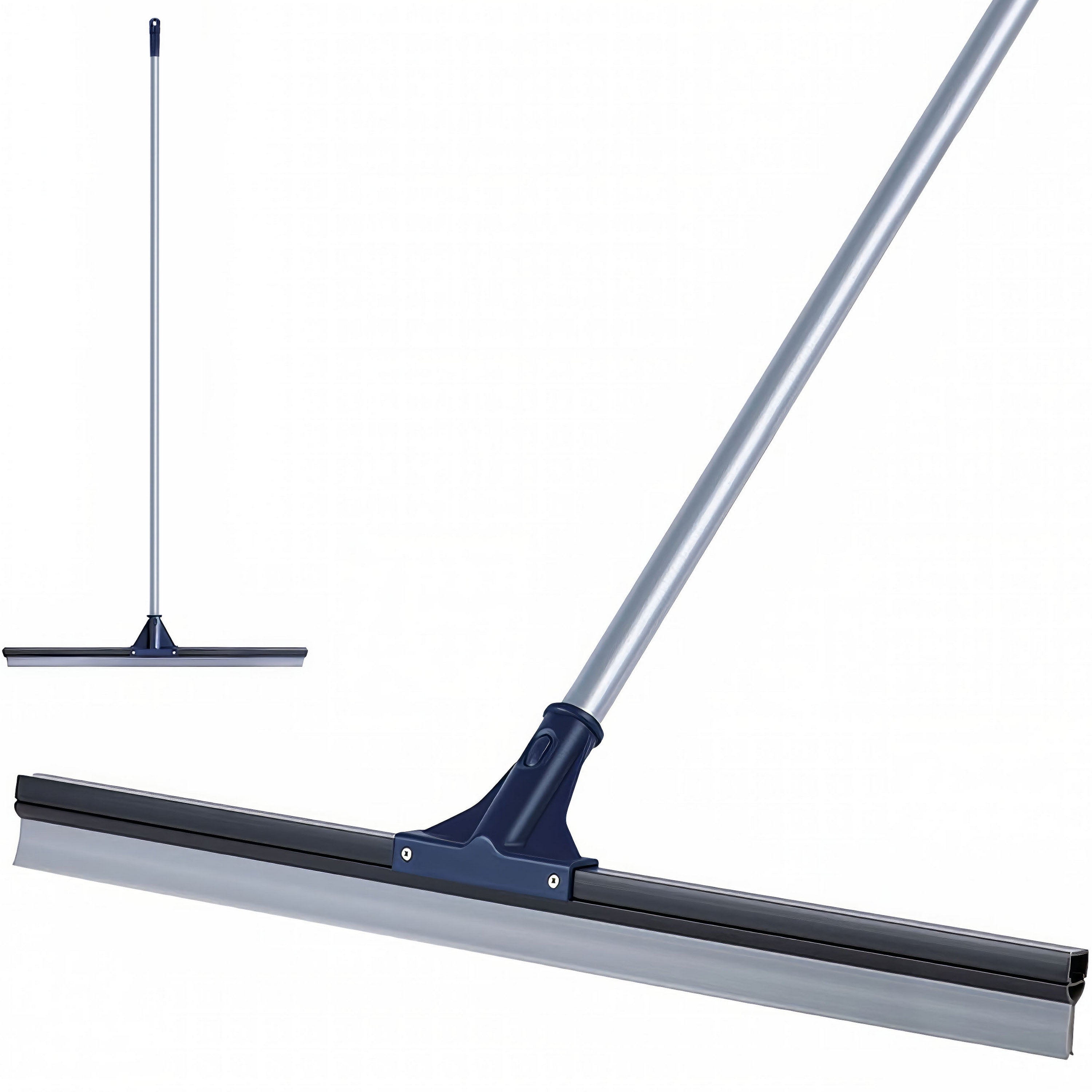 DSV Standard Professional Floor Squeegee for Concrete Floor, 24" Large Floor Squeegee Broom for Floor, Heavy Duty Floor Squeegee for Tile Floor with 51.5" Handle for Garage, Deck