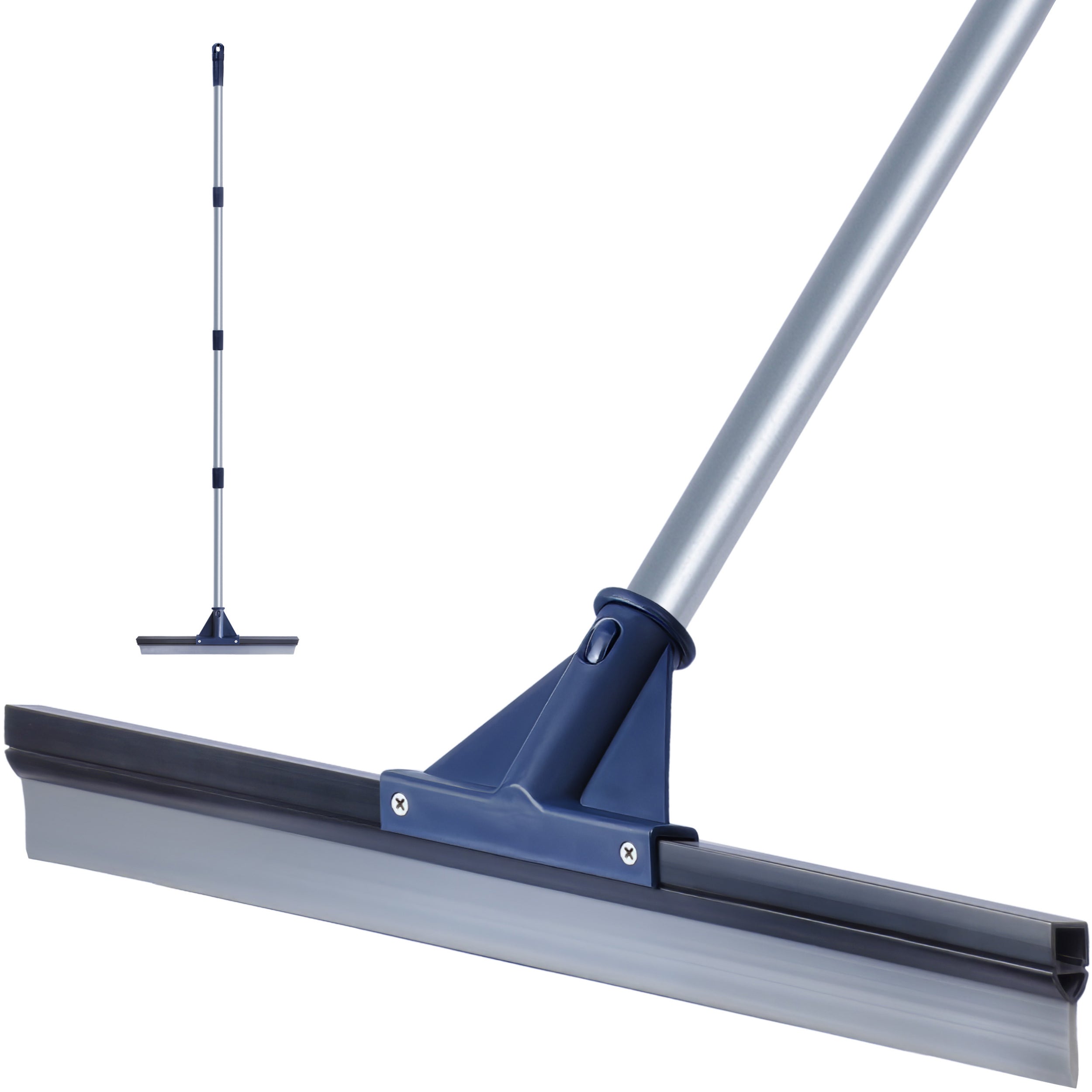 DSV Standard Professional Floor Squeegee for Concrete Floor, 17.5" Floor Squeegee Broom for Floor, Heavy Duty Floor Squeegee for Tile Floor with 62" Handle for Garage, Deck, Bathroom