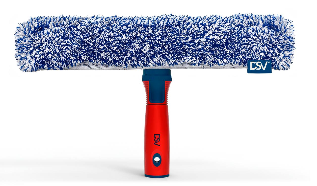 DSV Window Squeegee T-Bar 14'', Microfiber Sleeve